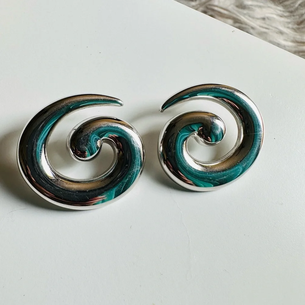 Vintage Monet Swirl Earrings